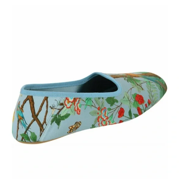 Gucci Silk Printed Slippers